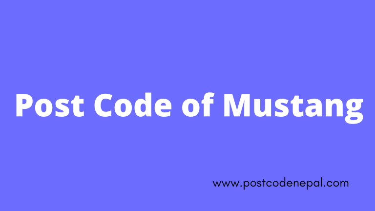 Postal code of Mustang