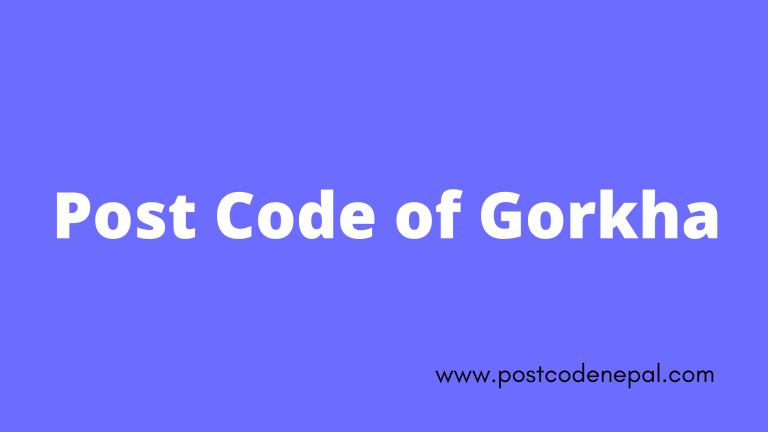Postal code of Gorkha