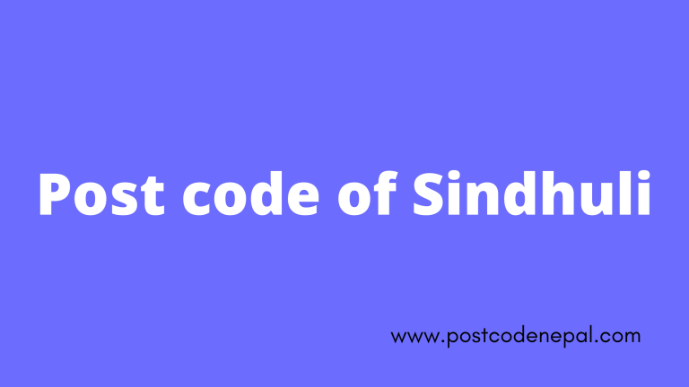 Postal code of Sindhuli