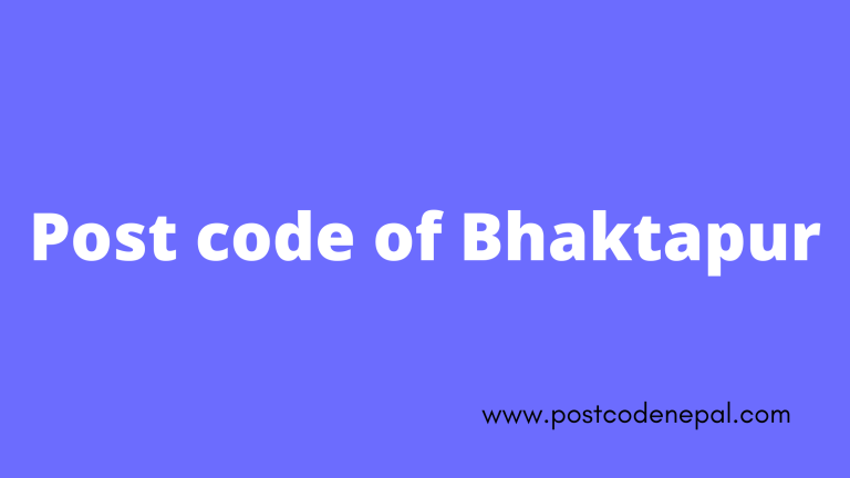Postal code of Bhaktapur