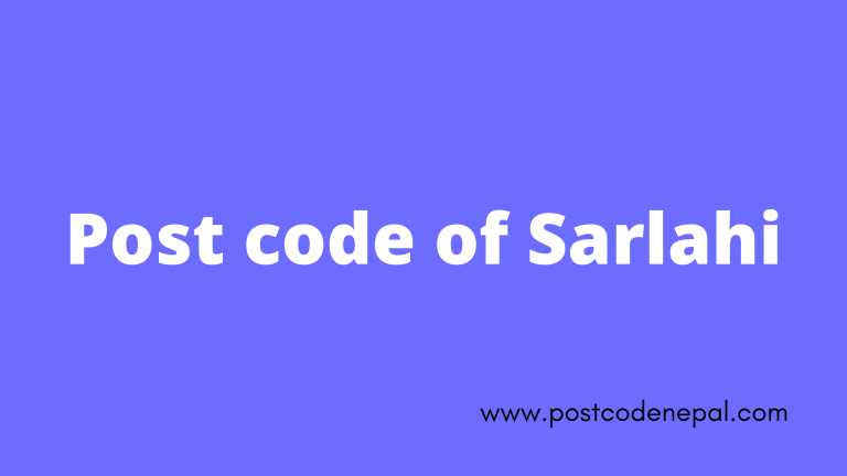 Postal code of Sarlahi