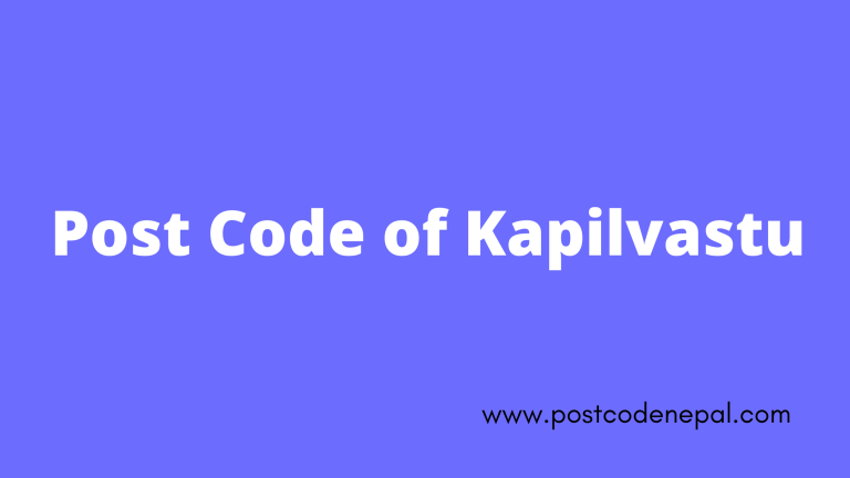 Postal code of Kapilbastu